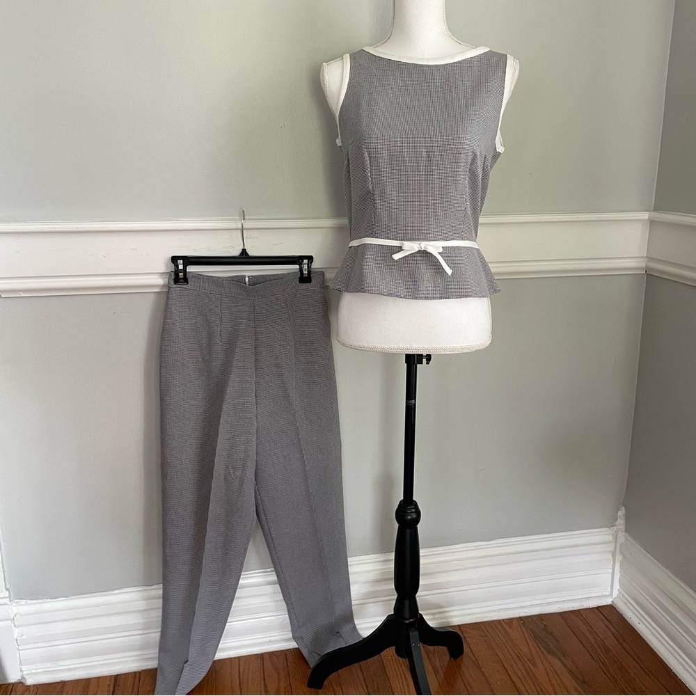 Vintage Breakin’ Loose Houndstooth Peplum Top & Pants Set (Fits Modern 2/4)